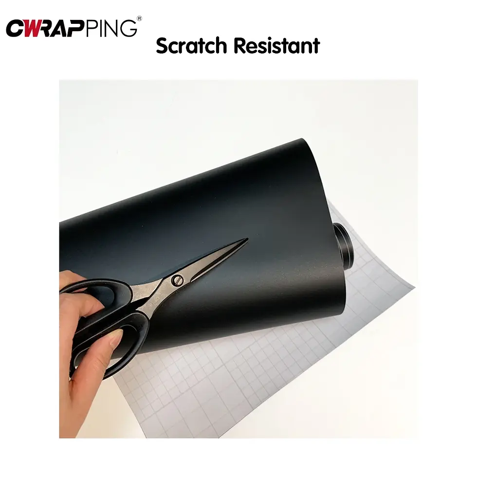 Thumbnail: Car Stickers Matte Black Vinyl Wrap Waterproof Anti-scratch No Bubble Car Motorc