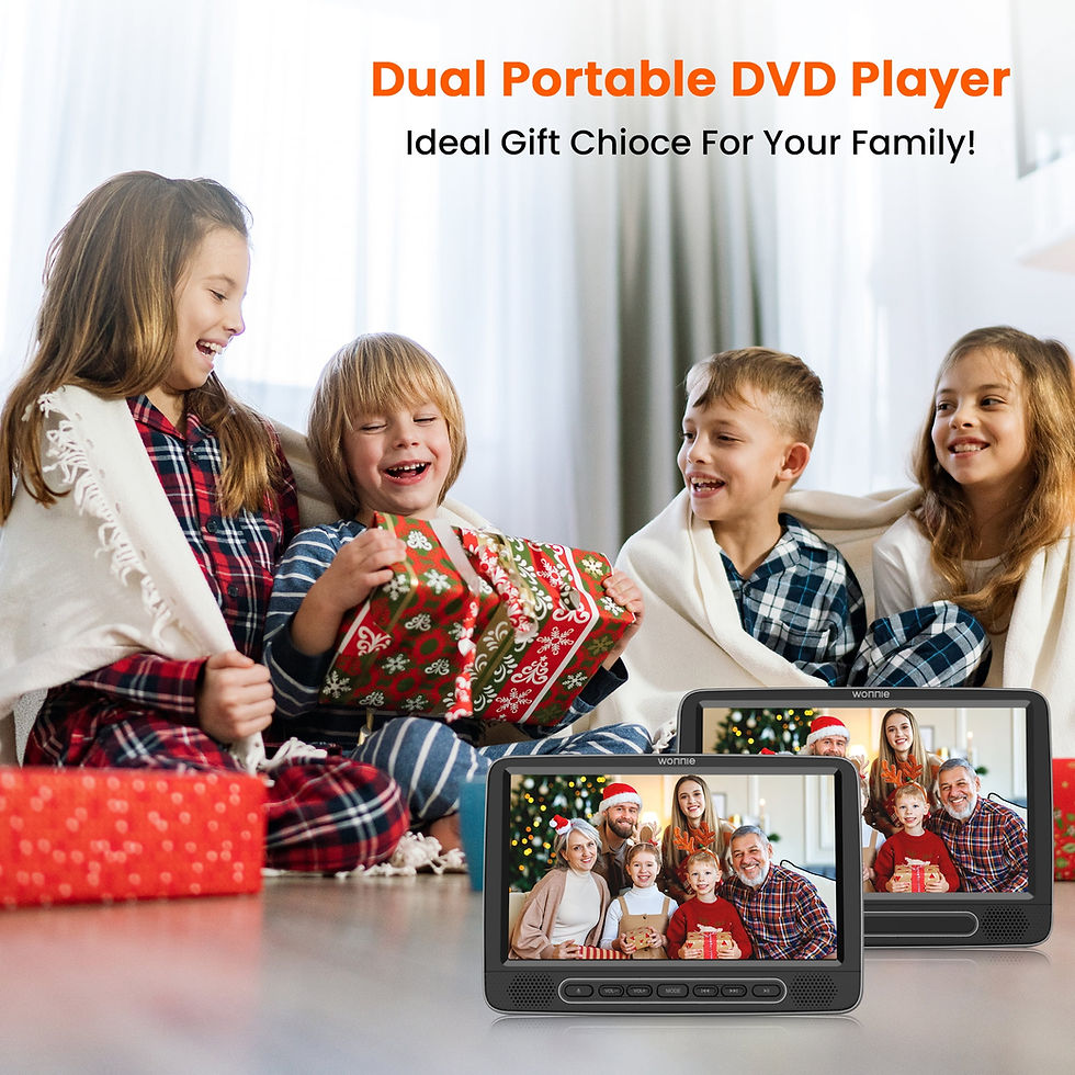 Thumbnail: 10.5" Dual Screen Portable Headrest DVD Player with Mounting Bracket and Mountin
