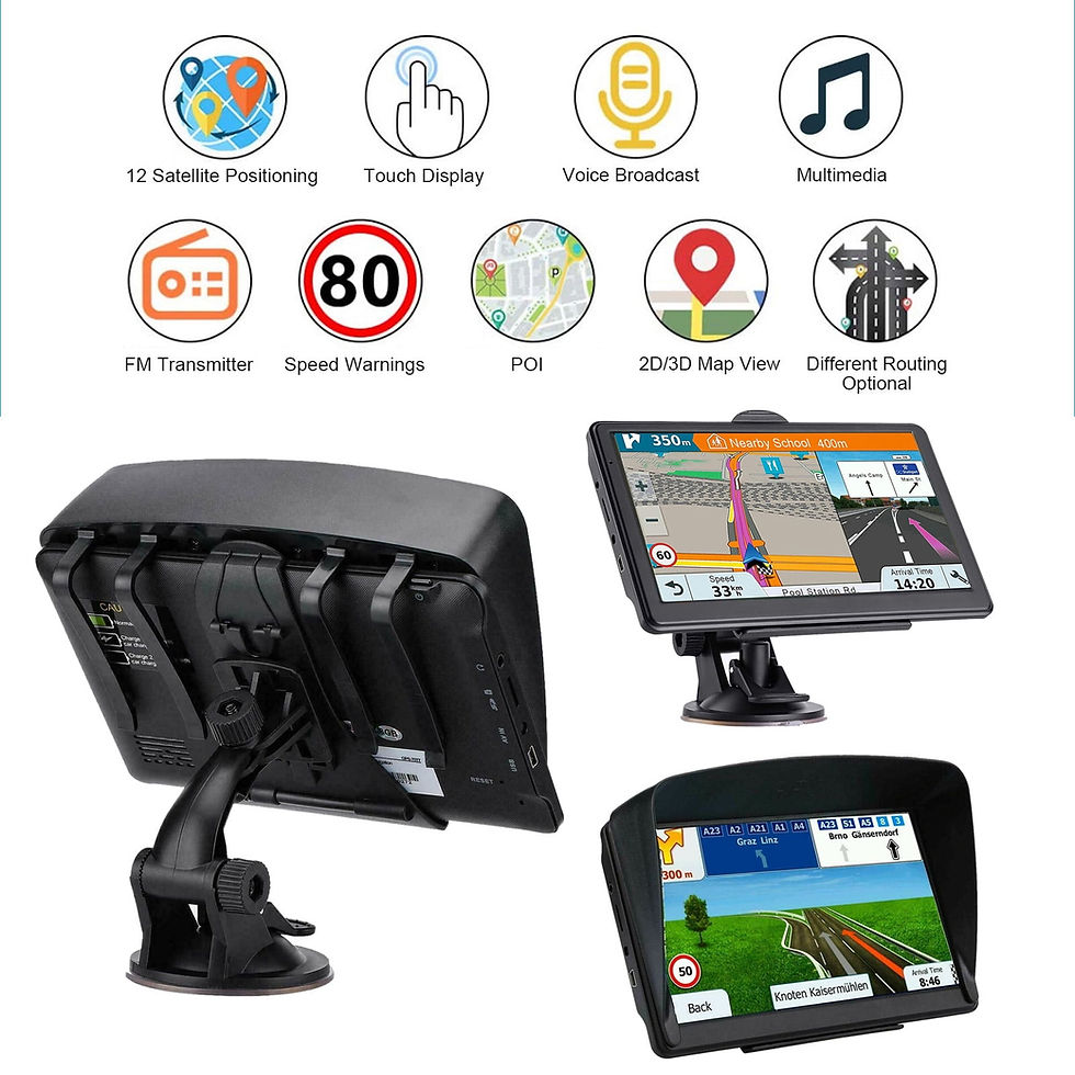 Thumbnail: Furuoping 7 Inch Car GPS Navigation, Gps Tracker for Vehicles, Touch Screen..