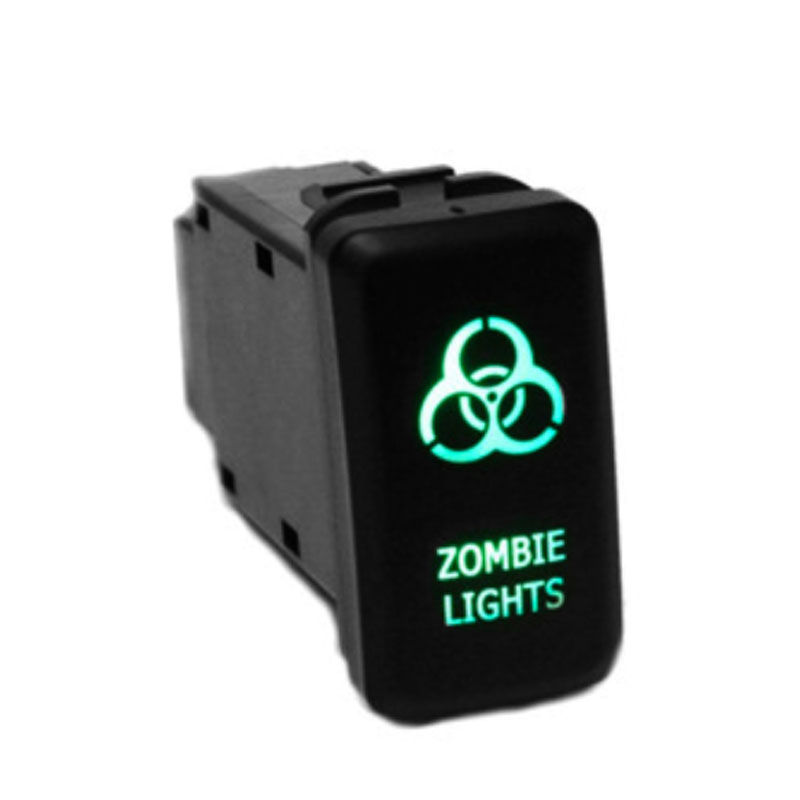 Thumbnail: 12V Green LED OEM Replacement Push Switch Led Light Bar Driving Light For Toyota