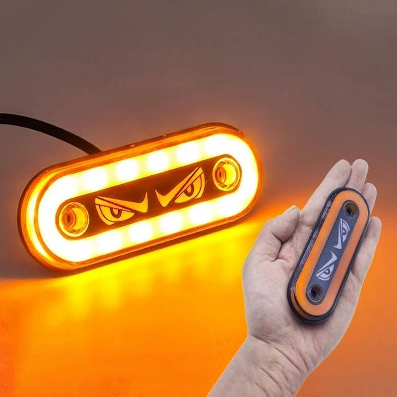 High Visibility 12V/24V LED Side Markers Flashing And Constant Light Modes For T