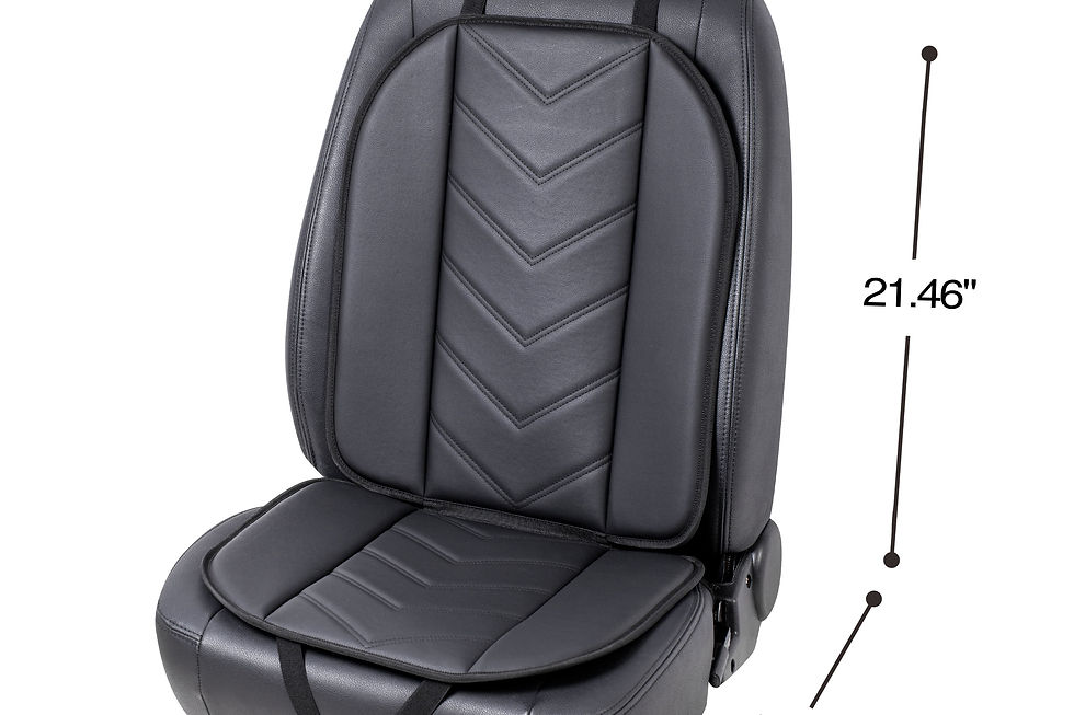 Thumbnail: Auto Drive 1Piece Full Size Car Seat Cushion Leather Black - Universal Fit