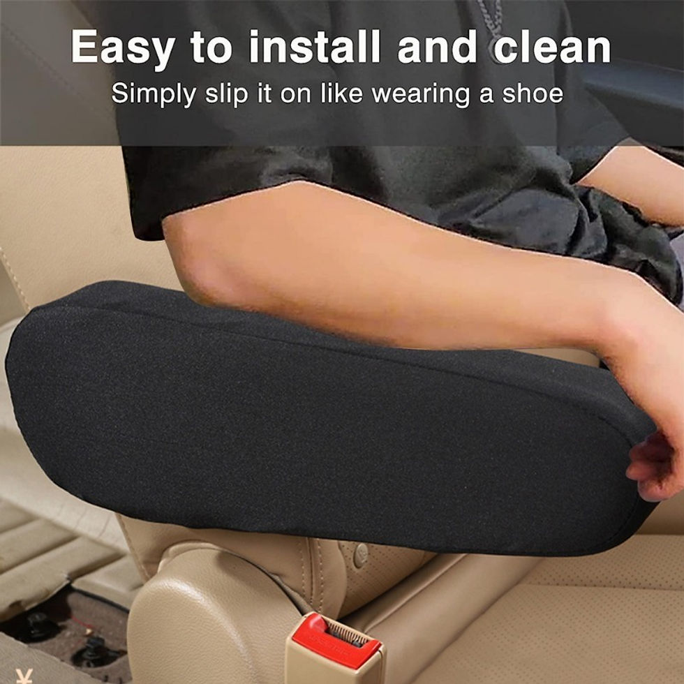Thumbnail: Car Seat Armrest Cover Soft Comfortable Elastic Cloth Universal Auto Interior Ar