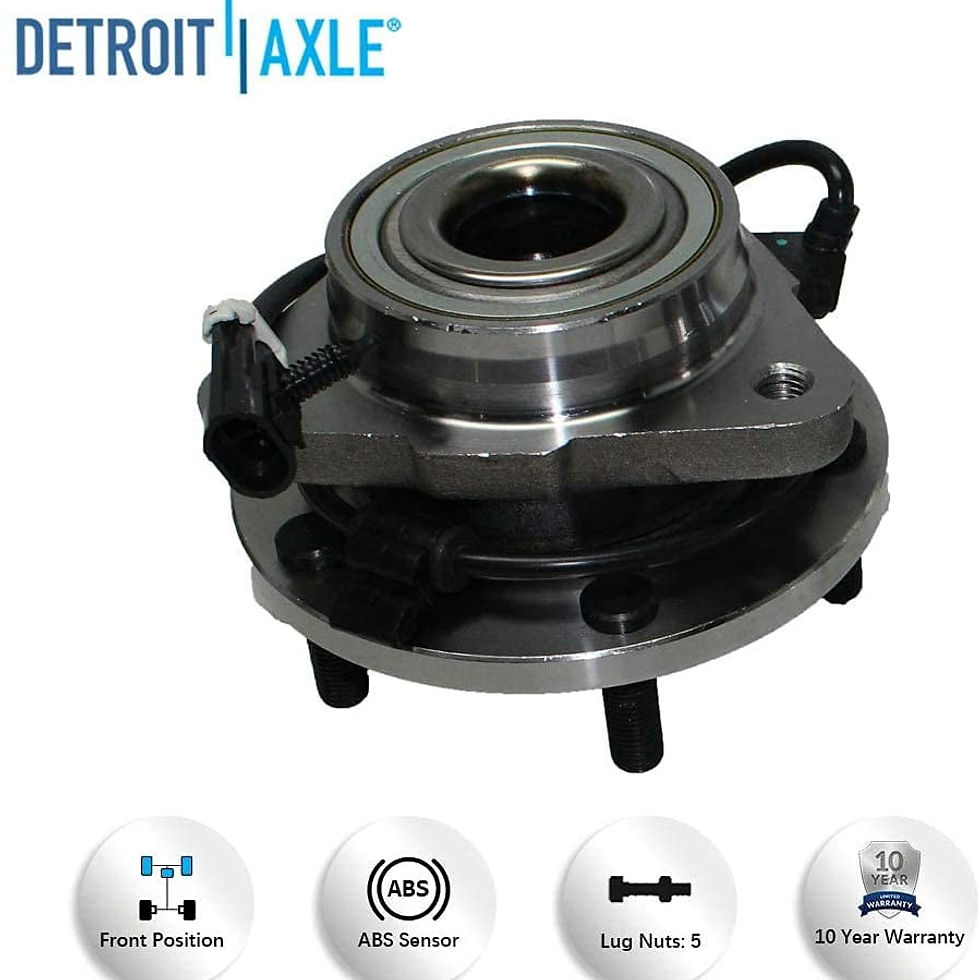 Thumbnail: Detroit Axle - 2WD Front Wheel Bearing Hubs for 98-05 Chevy Blazer 98-04 GM..