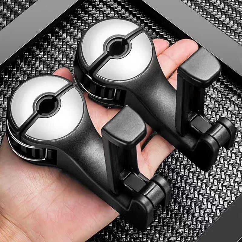 Thumbnail: Car Back Seat Hanger Hook Organizer Car Headrest Hook With Phone Holder For Hand