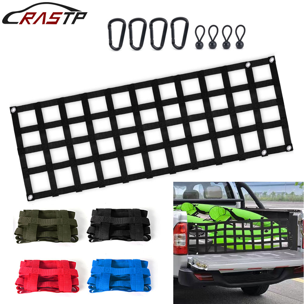 RASTP-Truck Tailgate Net 60''x18'' Heavy Duty Tailgate Cargo Net Pickup Truck Be