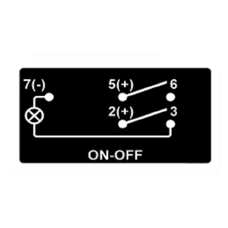 Thumbnail: Rear Differential Lock Rocker Switch 5P On-Off Dual Blue Led Toggle Switch for t
