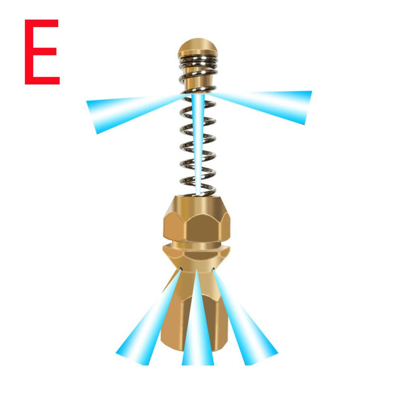 Thumbnail: Stainless Steel Sewer Drain Pipe Jetter Cleaning Nozzle For G 1/4 High Pressure
