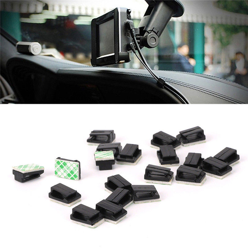 Thumbnail: Car Useful Wires Self-adhensive Fixed Clips Data Cord Tie Cable Mount Car Hook C