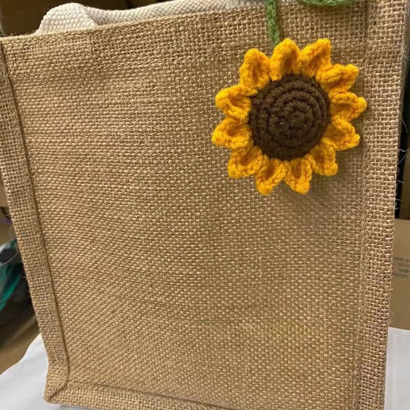 Thumbnail: Multipurpose Handmade Crochet Sunflower Car Rearview Mirror Decoration Charm Orn