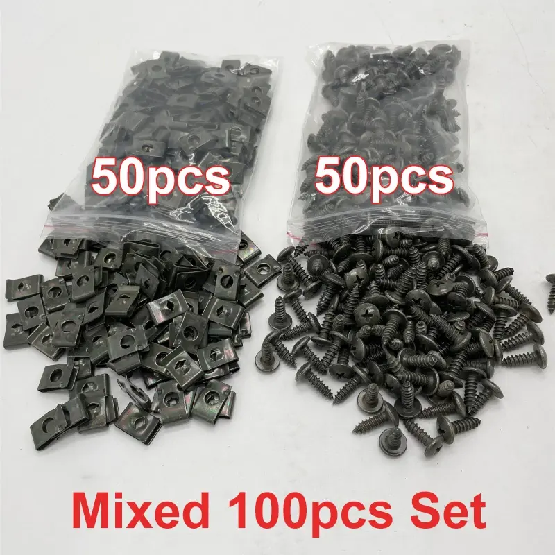 Thumbnail: Self Tapping Screws Metal Fastener Clip for Car Motorcycle U-Type Clip with Scre