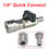 Thumbnail: Ball Valve With 1/4" Quick Connector For High Pressure Wash Machine Switch On/of
