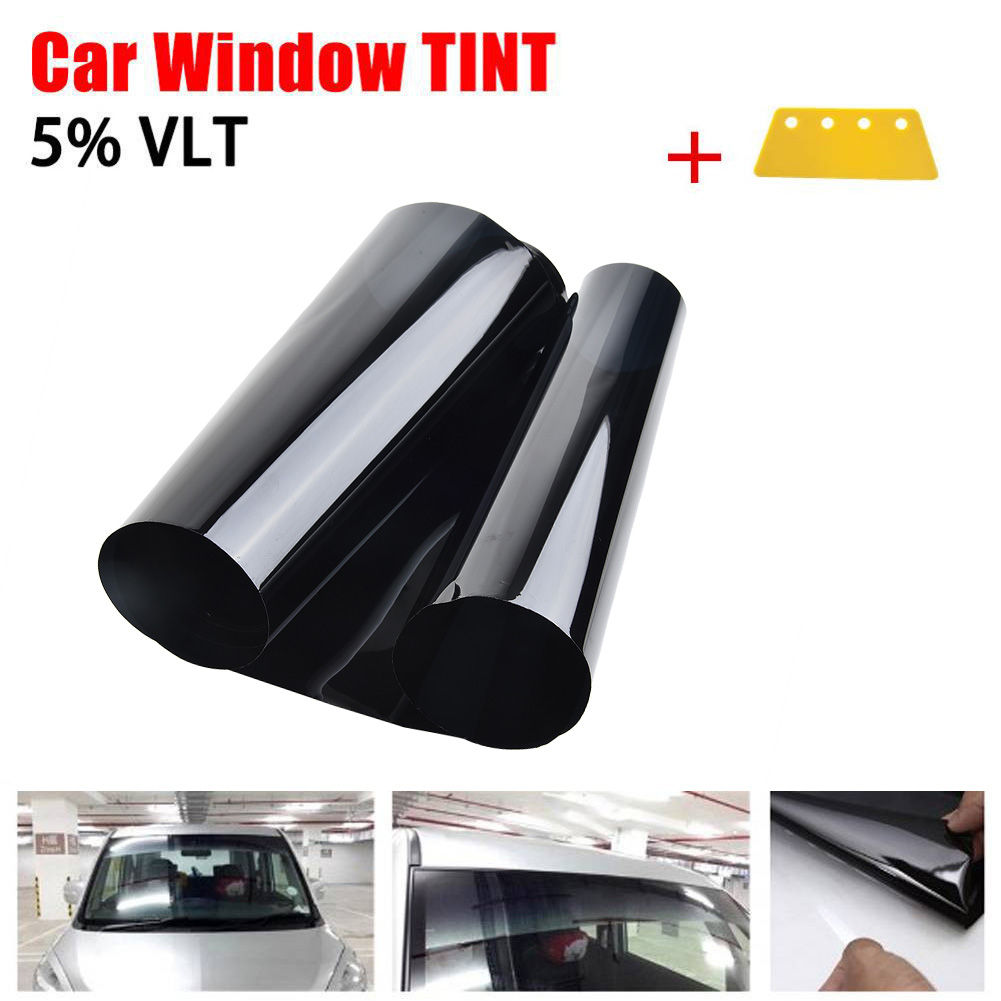 1pcs 20cm×150cm Car 5%VL Sun Visor Strip Tint Film Front Glass Windshield Anti-U