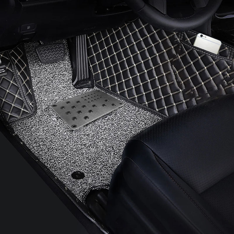 Thumbnail: Aluminum Alloy Car Floor Mat Carpet Thick Aluminiun Heel Plate Pedal 22x15cm Aut