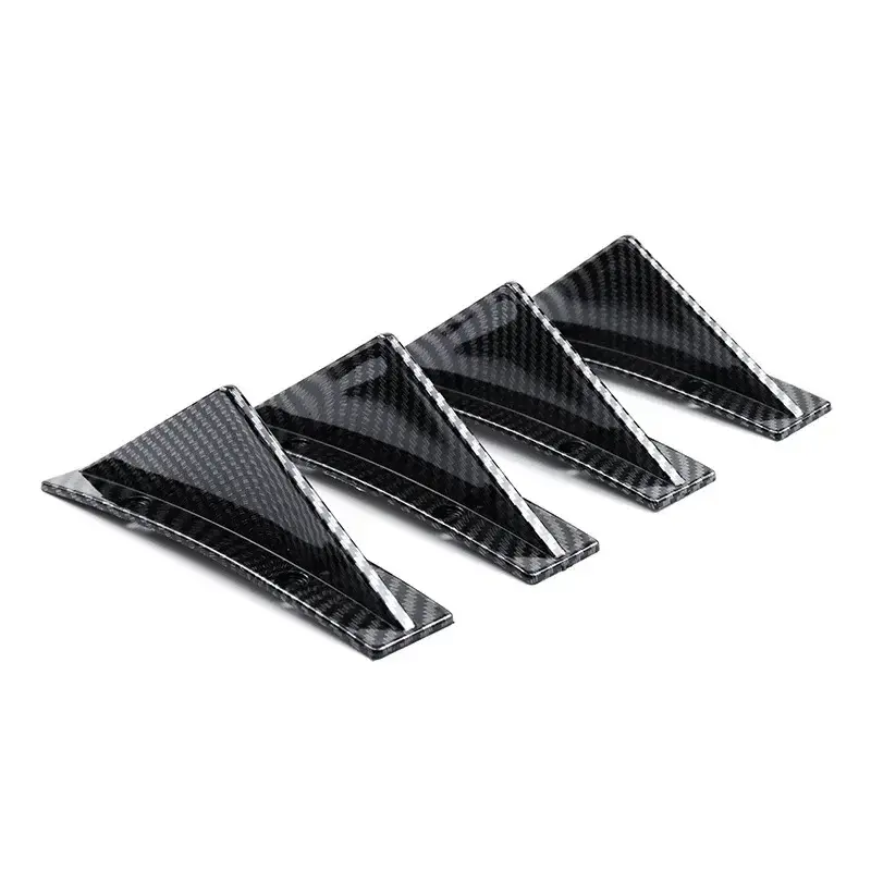 Thumbnail: New 4pcs Universal Car Red Black Carbon Fiber Pattern Modified Shark Fin Rear Sp
