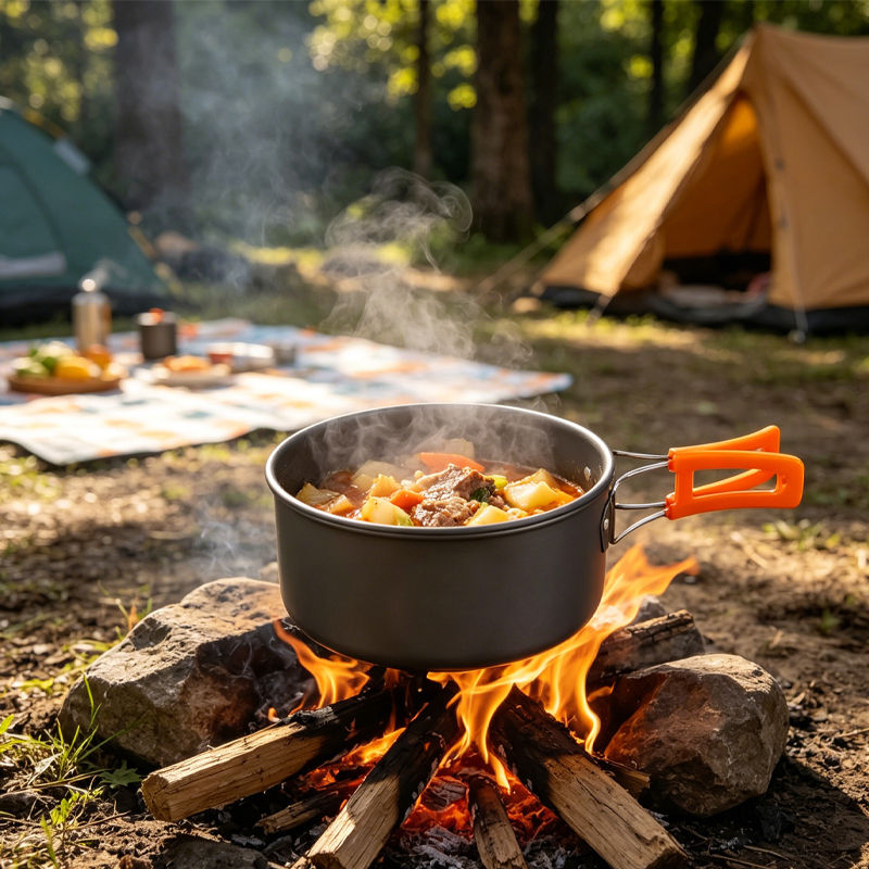 Thumbnail: 1 2 3L Outdoor Camping Cookware Outdoor Cooking Pot for Including Folding Pot St