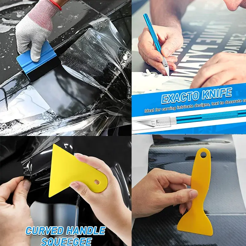 Thumbnail: 20Pcs/11Pcs Car Vinyl Wrap Kit Carbon Film Tint Tools Car Wrap Micro Sticks Edge