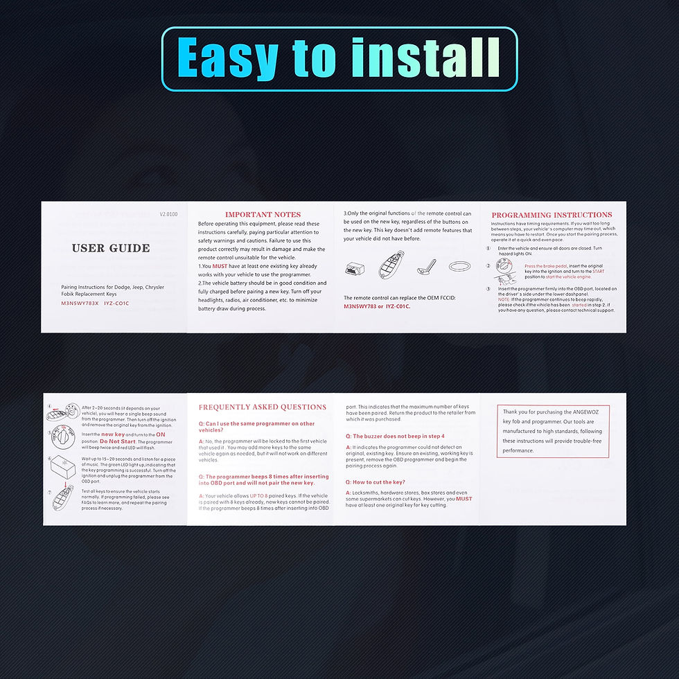 Thumbnail: Unique Bargains 1 Set M3N5WY783X 433Mhz OBD2 Key Programmer Tool with Keyle..