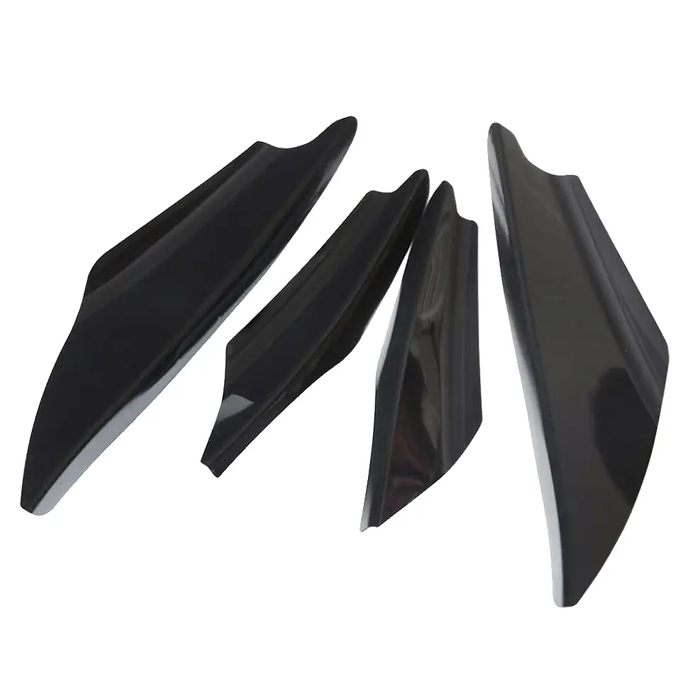 Thumbnail: Universal spoiler Car front Bumper Side Lip Canards Splitter Fins Black Front Bu