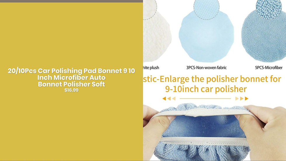 Thumbnail: 20/10Pcs Car Polishing Pad Bonnet 9 10 Inch Microfiber Auto Bonnet Polisher Soft