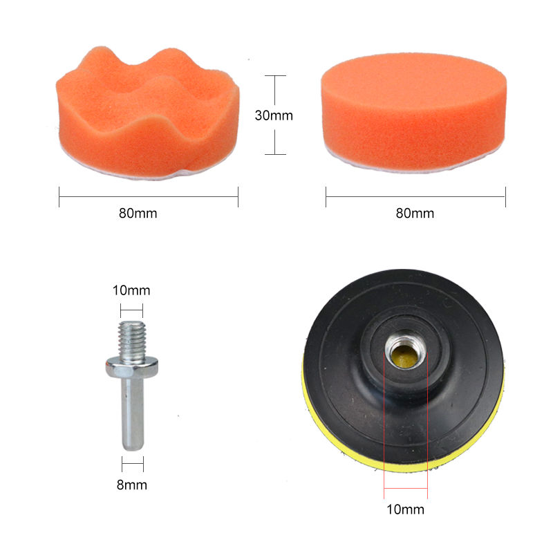 Thumbnail: 3inch Car Polishing Disc 11Pcs/Set Self-Adhesive Buffing Waxing Sponge Wool Whee