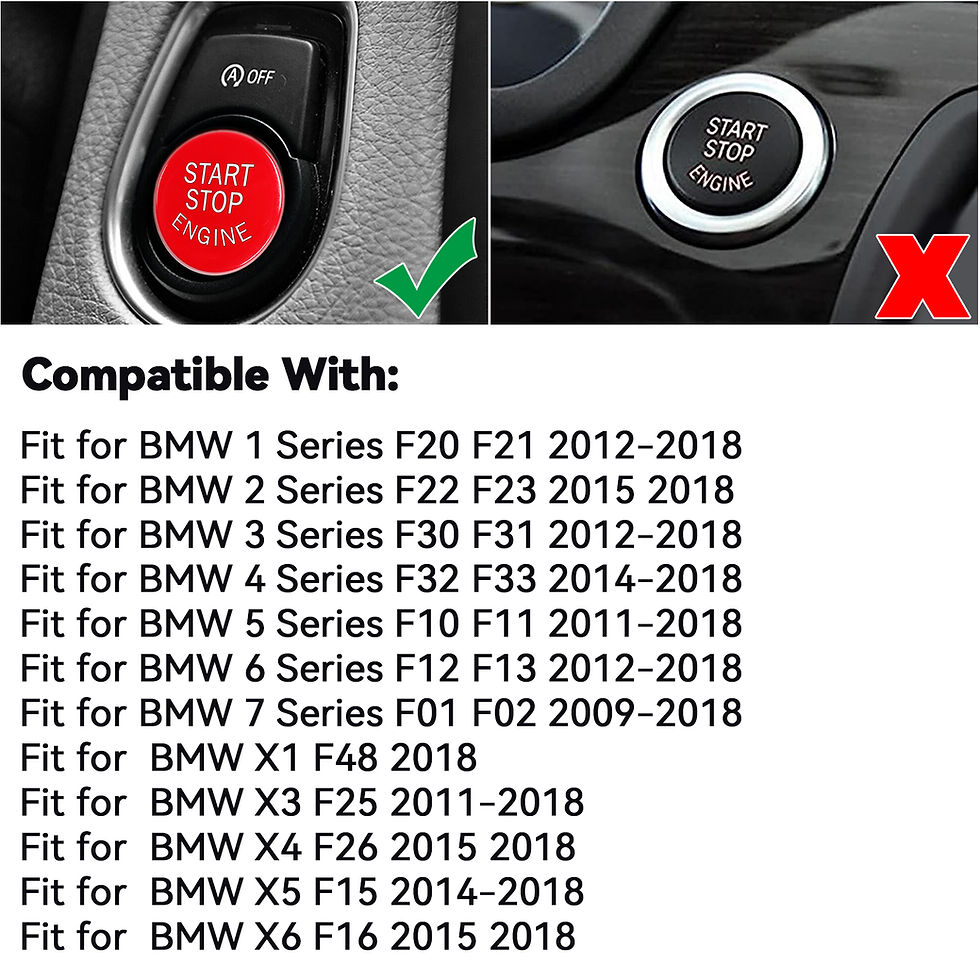 Thumbnail: Car Engine START STOP Switch Button Replace Cover + Tools For BMW F20 F21 F22 F2