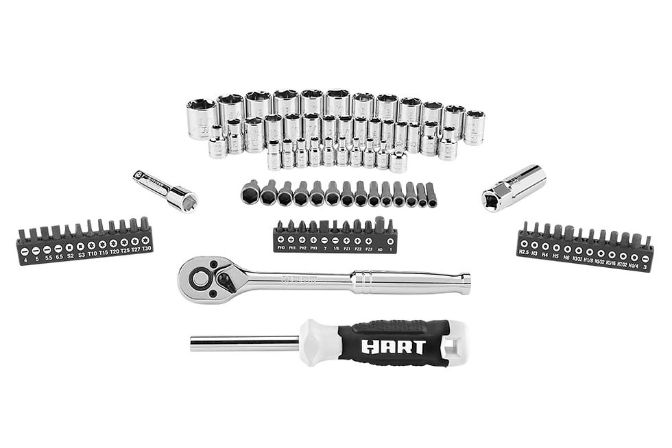 Thumbnail: HART 90-Piece 3/8-inch Mechanics Tool Set, Chrome Finish