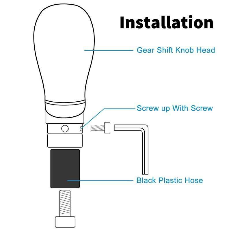 Thumbnail: Universal 5/6 Speed Gear Shift Knob Shifter Lever Handle Modified Stick Leather
