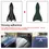 Thumbnail: 10Pcs Rear Roof Shark Fins Spoiler Wing Kit Universal Car Roof Spoiler Bumper Sp