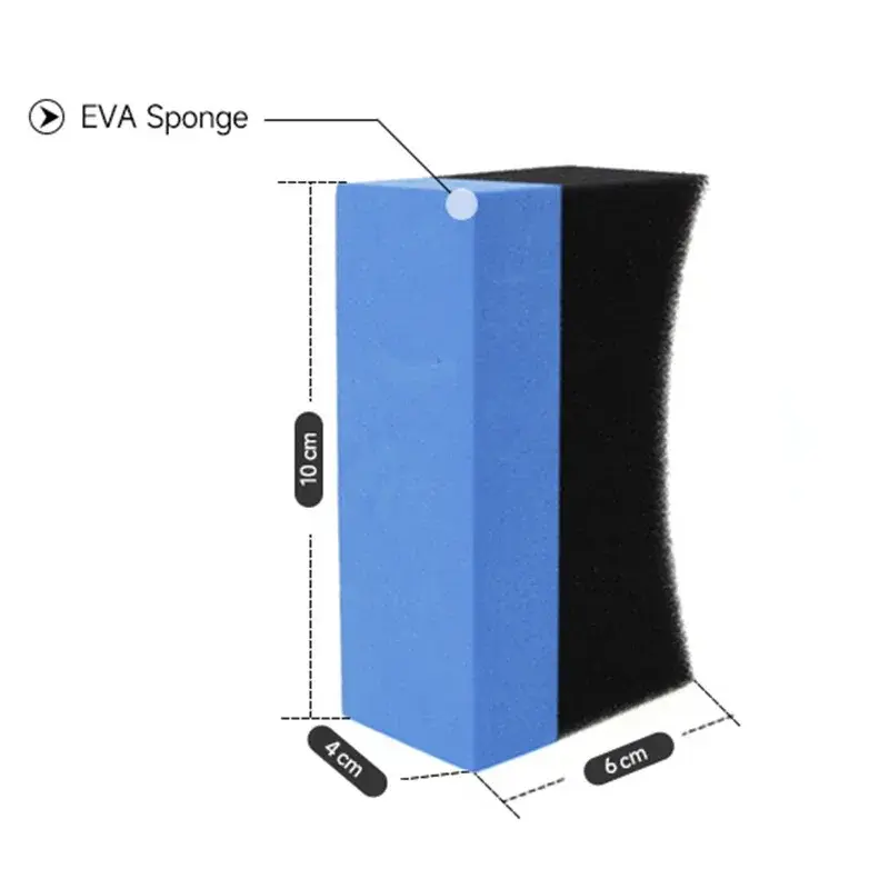 Thumbnail: 1/3Pcs Car Wheel Polishing Waxing Sponge Water Suction Sponge Pad 10x6x4cm Tyre