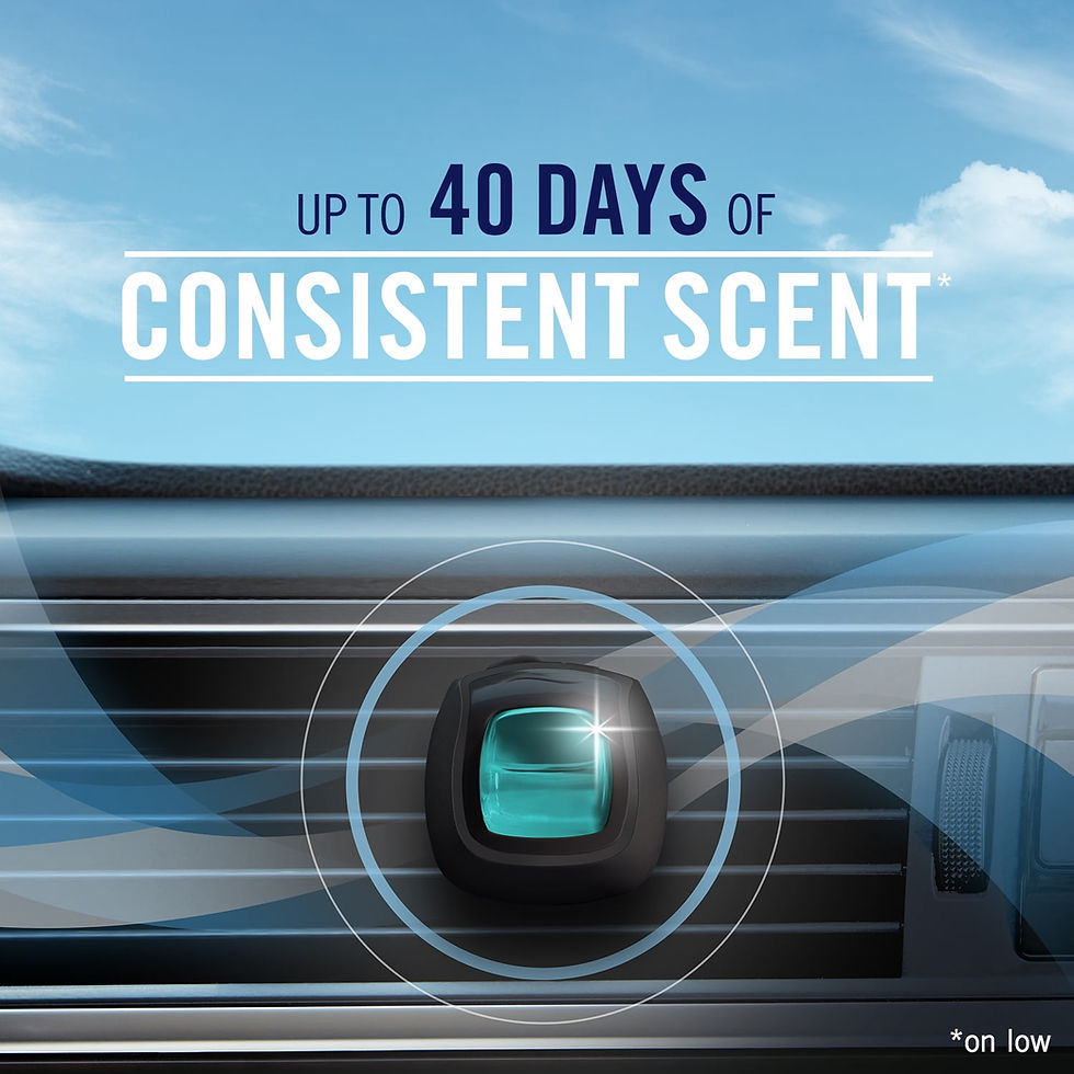 Thumbnail: Febreze Unstopables Car Air Freshener, Odor-Fighting Car Vent Clip, Breeze,..
