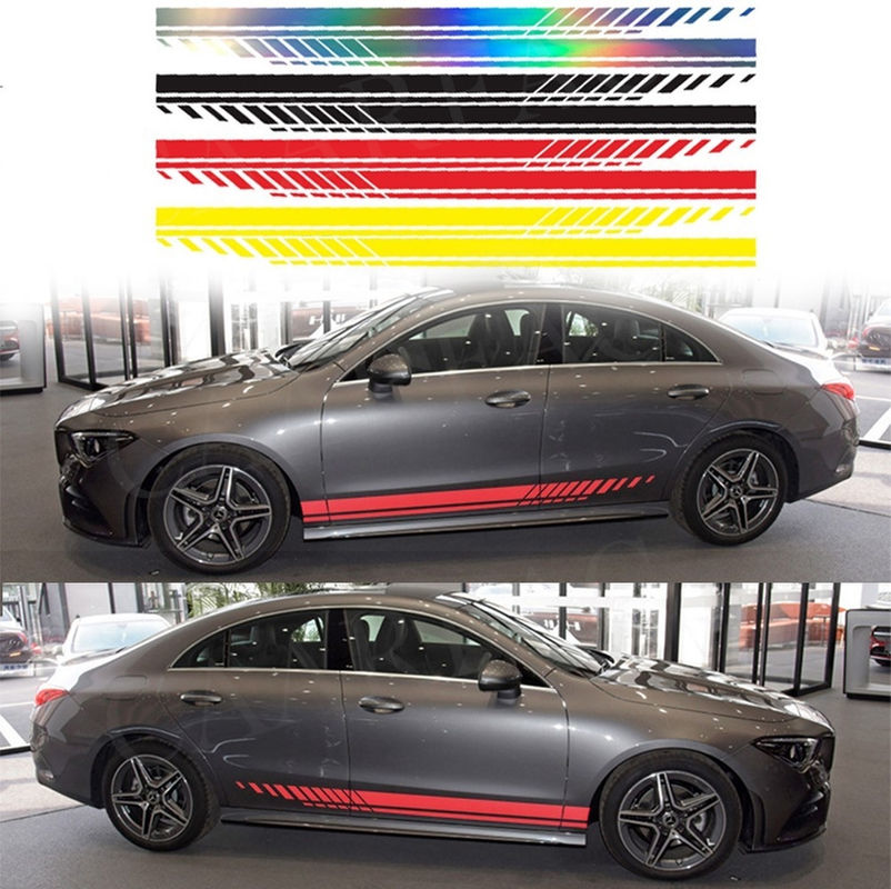 Car Door Stickers Sport Strips Styling Vinyl Film Scratch Decal Decoration Car E