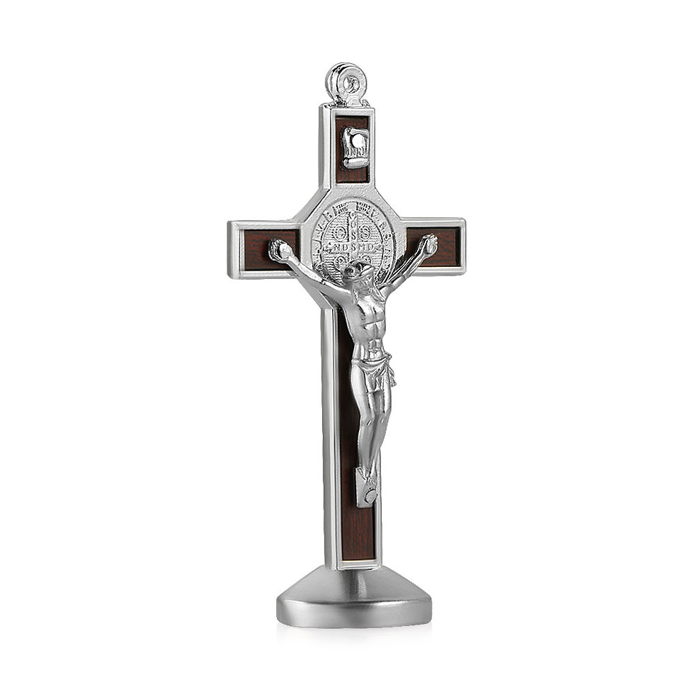 Thumbnail: Fashion Car Ornament Metal Wood Jesus Cross Crucifix Auto Interior Dashboard Dec