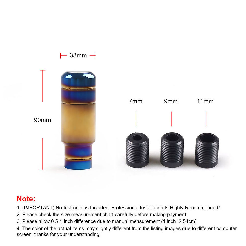 Thumbnail: Universal 90MM/130MM/180MM Gear Shift Knob Manual Transmission Aluminum Shifter