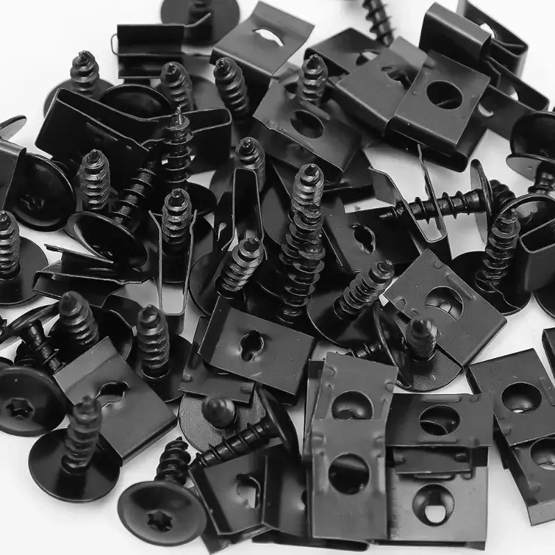 Thumbnail: Self Tapping Screws Metal Fastener Clip for Car Motorcycle U-Type Clip with Scre