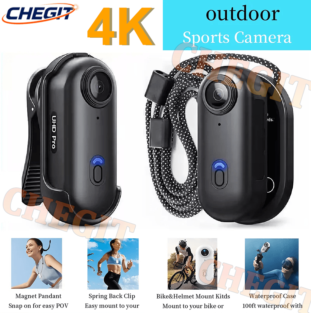 4K WiFi 1080P POV Magnetic Mini Action Camera Pocket Video Vlog Cam Helmet Motor