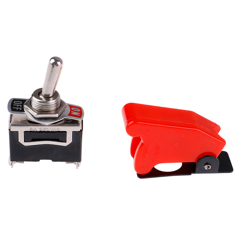 Thumbnail: Toggle Switch Cover ON/OFF Switch Metal Lever Car Dash Light with Missile Cover