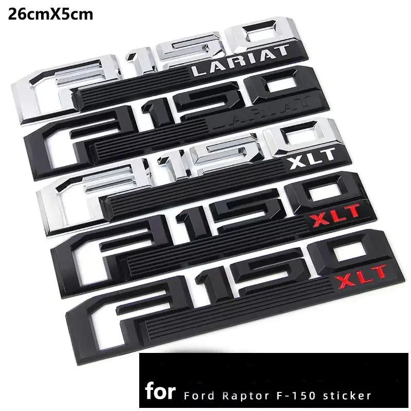 3D F150 ABS sticker for Ford Raptor F150 Lariat XLT pick-up truck with modified