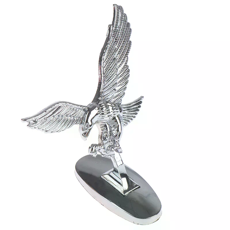 Car Front Cover Chrome Hood Ornament Badge 3D Emblem Angel Eagle For Auto Car