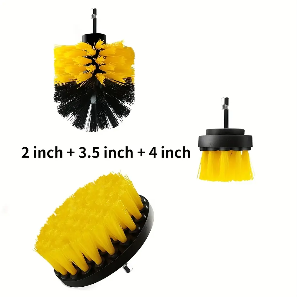 Thumbnail: 7-Piece Drill Brush Attachment Set, Cleaning Brush Tool Kit, Multi-Purpose Drill