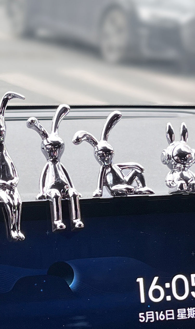 Cute car interior decoration fashion rabbit cartoon animal center console dashbo