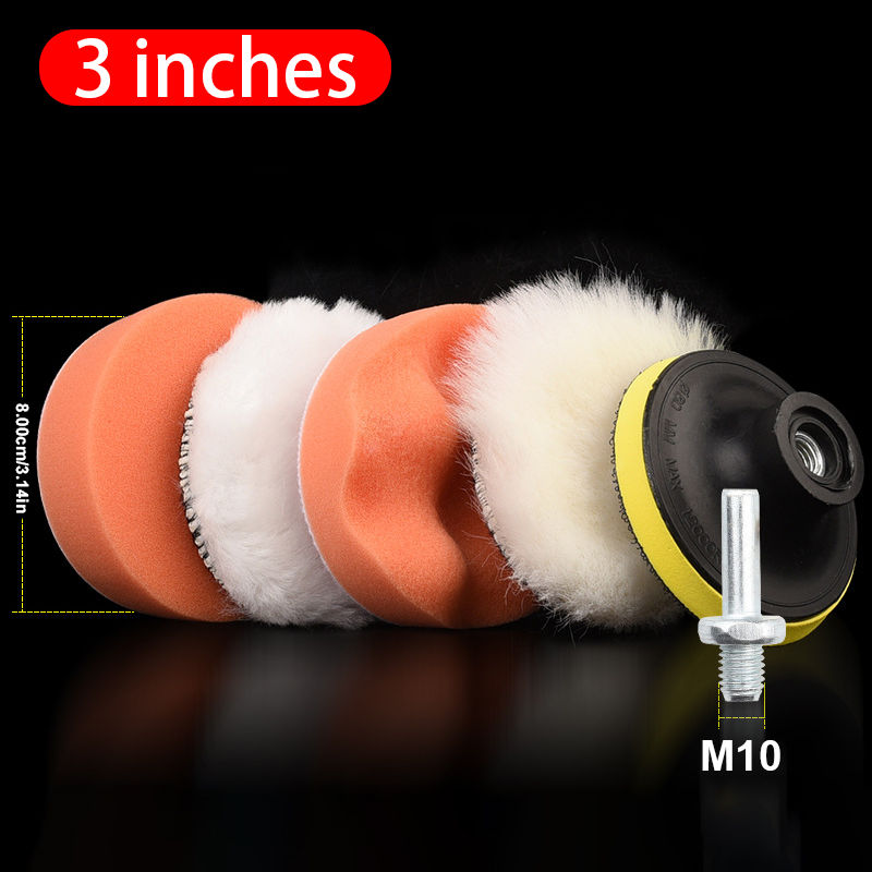 Thumbnail: SEAMETAL 6Pcs Sponge Polishing Disc Car Polish Buffering Sponge Auto Detailing W