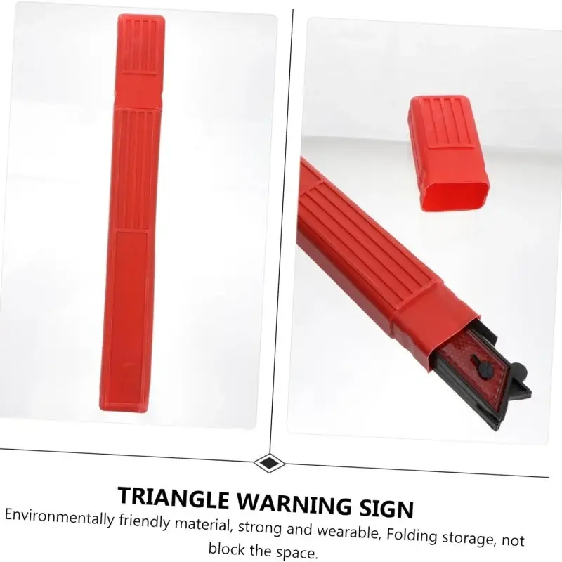 Reflective Car Warning Triangle for Roadside Assistance - Portable Wind-Resistan