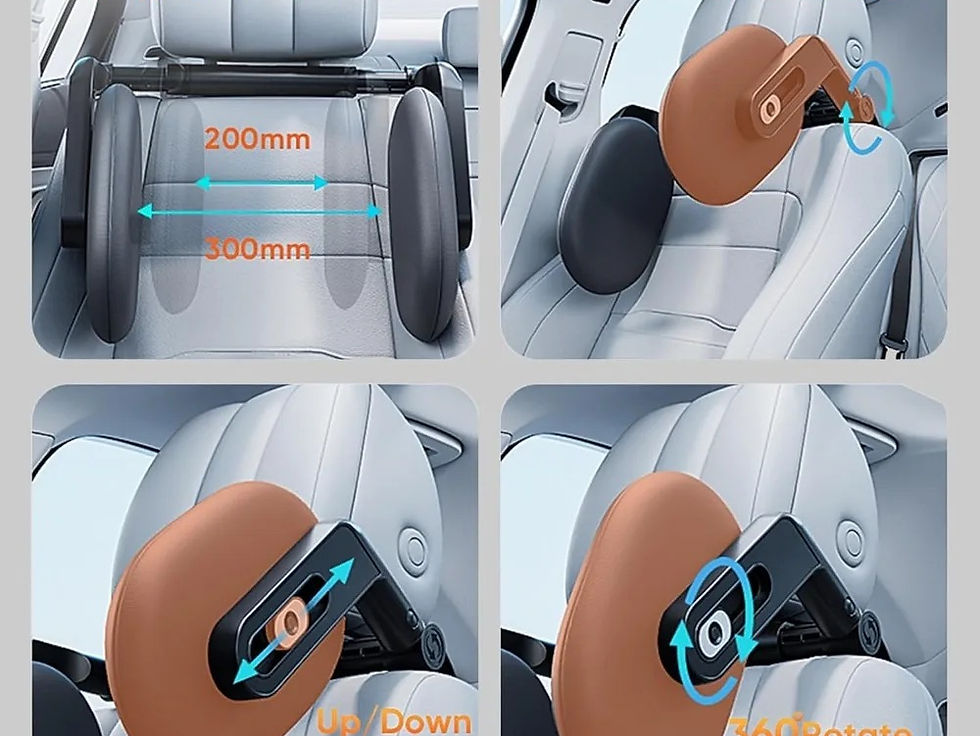 Thumbnail: Memory Foam Car Headrest Pillow Luxury Adjustable Neck Support U Shape Design Th