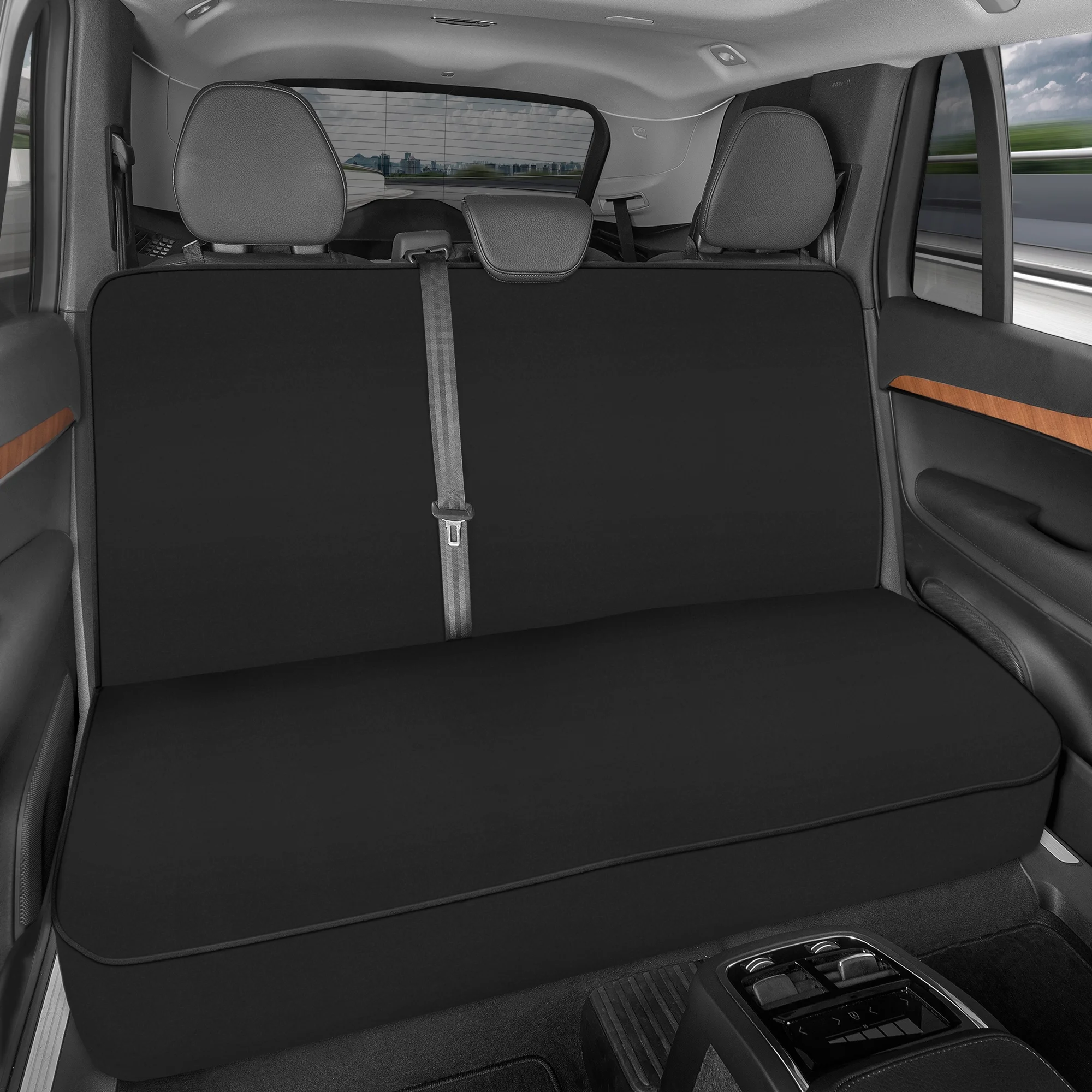 Aquashield Black Waterproof Rear Bench Seat Cover for Cars Trucks SUV, Neoprene