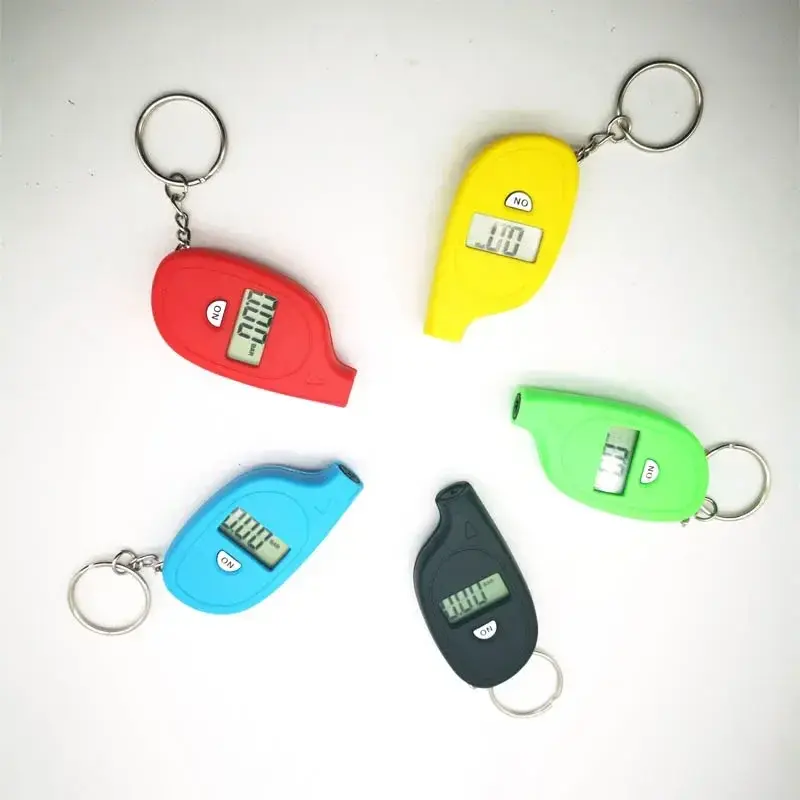 Thumbnail: Car Accessories Keychain Digital Display Tire Pressure Gauge Portable Auto Inspe