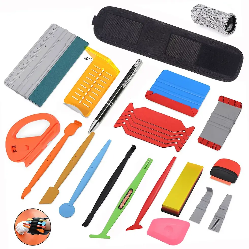 Thumbnail: FOSHIO Car Wrap Accessories Auto Carbon Film Vinyl Install Scraper Tools Sticker