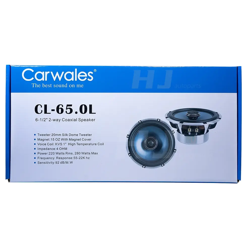 Thumbnail: 2pcs Car 2-way Coaxial Speaker 6.5 Inch Car Door Treble Mid Bass Audio Speaker K