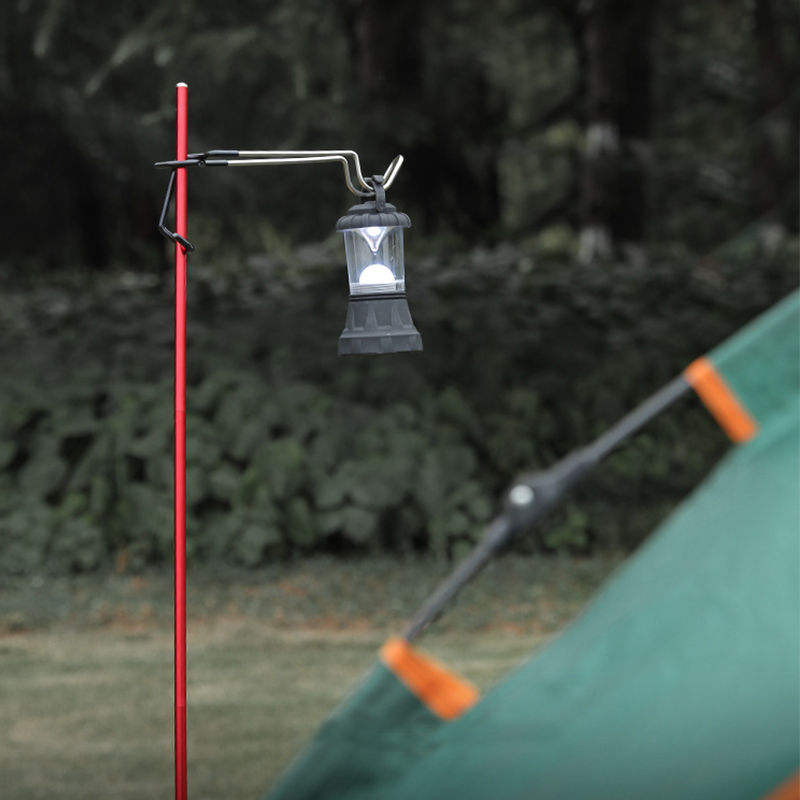 Thumbnail: Camping Lantern Hook, Stainless Steel lamp Hanger Stand, Portable Non-Slip Tent