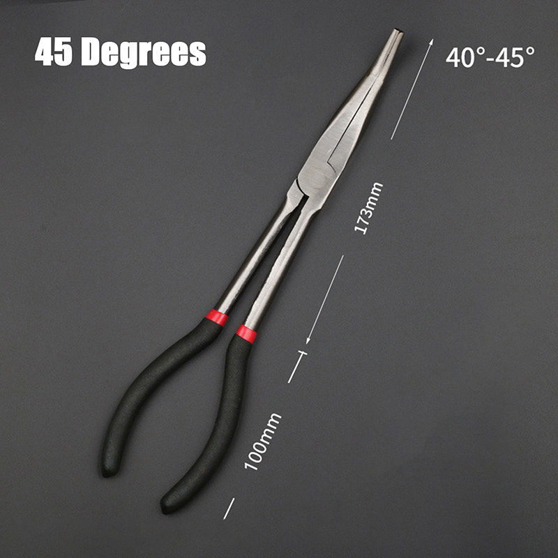Thumbnail: Multifunctional Long Handle Reach Circle Nose Pliers Plug Puller Steel Auto Repa
